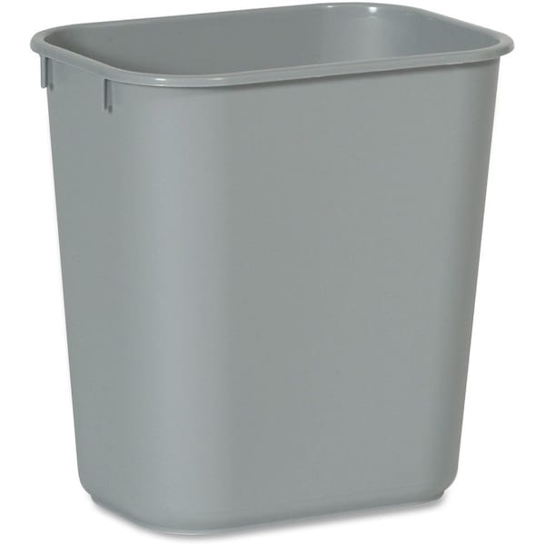 Waste Bin, Plastic, 13 Qrt, 11-3/8"x8-1/4"x12-1/8", 12PK, GY